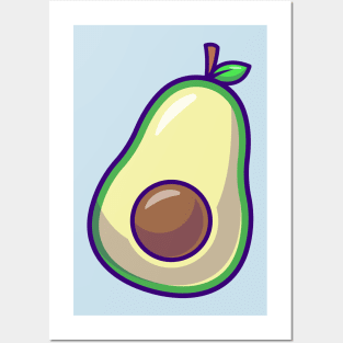 Avocado Fruit Cartoon Posters and Art